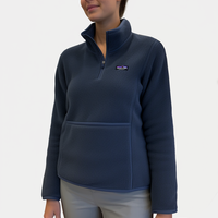 Vestes zippées en polaire personnalisées, imprimées sur toute la surface, pour hommes, coupe ample, style streetwear, avec poches