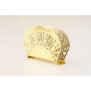 Recién llegado, soporte de almacenamiento de pañuelos de latón, soporte de mesa para restaurantes, la mejor decoración de mesa de comedor - Product Image 3
