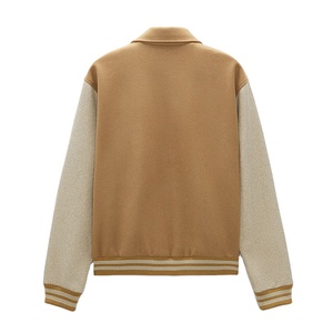 2025 New High Street Spring Baseball Varsity Jacket Men <b>Wool</b>/Polyester Loose Breathable OEM Service - Product Image 5