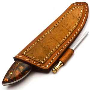 มีดสกินเนอร์เหล็กดามัสกัสแบบปรับแต่งได้ด้ามจับเรซิน - Product Image 3