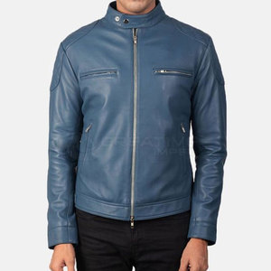 Men's Premium Stylish Real Leather <b>Jacket</b> Stand Collar Outerwear for Casual and Formal Wear - Product Image 3