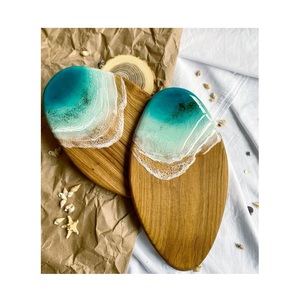 Premium resin chopping board made with acacia wood base featuring river pattern ideal for <b>cooking</b> and food presentation - Product Image 6