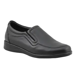 Formal Black Genuine Leather Slip-On Shoes With Air Tubes And PU Outsole For A Sleek And Comfortable Look Wholesale