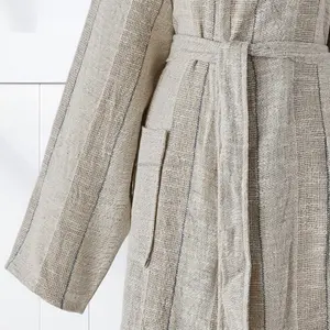 Bata de Baño Tejida 100% Algodón para Mujer y Hombre, Transpirable, de Secado Rápido, Larga, para Verano/Primavera, Hecha en Turquía - Product Image 4