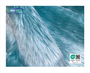Fourrure synthétique en polyester/acrylique à poils longs, tricotée, de haute qualité, couleur turquoise, pour tapis, jouets, vêtements, tissus d'ameublement et textiles de maison - Product Image 5