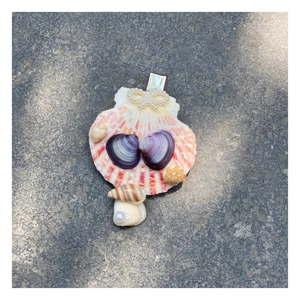 Pince à cheveux coquillage faite à la main, accessoires amusants pour les cheveux en coquillage océanique pour filles et femmes, égayer les tenues et les fêtes de plage d'été - Product Image 1