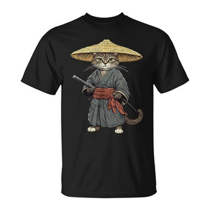 T-shirt promozionale a tema Gatto Samurai - Product Image 2