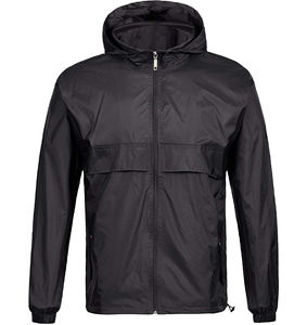 Veste de pluie imperméable personnalisée pour hommes coupe-vent en toile fine imperméable à fermeture éclair pour l'extérieur résistant à l'eau - Product Image 1