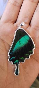 Colgante de alas de mariposa natural Collar de Plata de Ley 925 Colgante Plata hecha a mano Natural para usos multiusos Precio de fábrica - Product Image 3