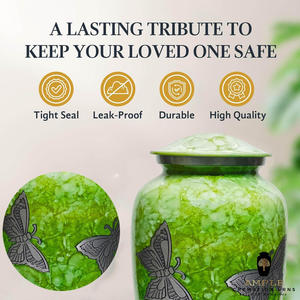 Handcrafted Meena Coated Aluminum Cremation Urns Elegant <b>Keepsake</b> & Adult Sizes Leakproof Durable <b>Memorial</b> Urns - Product Image 5