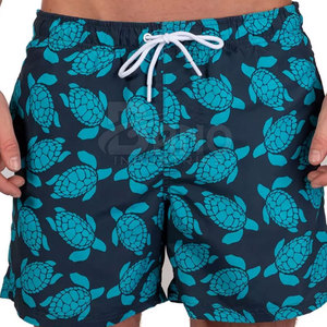 กางเกงชายหาดผู้ชายรุ่นใหม่ ผ้ายืด/โพลีเอสเตอร์ สีพื้น เอวกลาง ระบายอากาศ แห้งเร็ว คุณภาพสูง - Product Image 3