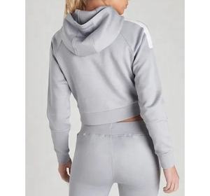 เสื้อฮู้ดครอปแขนยาวผู้หญิง ผ้าฝ้าย/ใยไผ่ รุ่นใหม่ปี 2026 ระบายอากาศได้ดี คอปกแบบฮู้ด ผ้าแคนวาส - Product Image 5