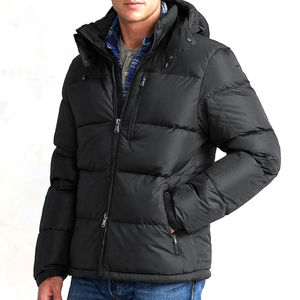 Chaqueta acolchada de poliéster y algodón acolchada con capucha para hombre, ropa de moda personalizada acogedora para invierno - Product Image 4