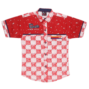 เสื้อเชิ้ตลำลองเด็กผู้ชาย - สีแดง - Product Image 1