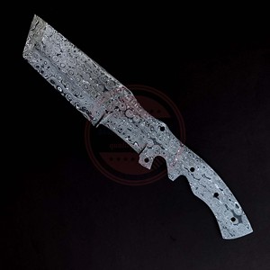 High Quality Damascus Steel Hunting Knife Blank Blade Full Tang for Knife Blank Blades with <b>Leather</b> <b>Pouch</b> - Product Image 3