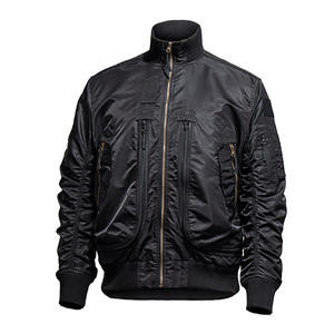 Chaqueta Bomber Unisex sin Cuello, Acolchada, de Spandex/Poliéster, Ropa de Abrigo Informal de Invierno para Hombre, Cierre de Cremallera, 100% Fibra de Poliéster - Product Image 1