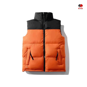 Chaleco Acolchado Sin Mangas con Cuello Alto, Impermeable, Transpirable y Antibolitas, con Logotipo Frontal, Ropa de Invierno para Hombre, Marca Ryan Pro Gear - Product Image 6