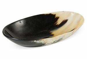 Plat à épices en corne naturelle fait à la main, best-seller, avec cuillère en corne de bœuf, bol en corne de buffle, service de fruits, saladier rond en provenance d'Inde - Product Image 5