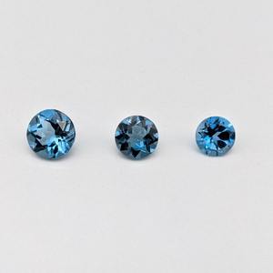 Certifié de haute qualité 100% naturel Londres bleu topaze pierre précieuse en vrac décembre pierre de naissance coupe à facettes 3mm article prix de gros - Product Image 2