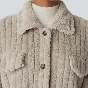 Chaqueta bomber de punto transpirable tejida de otoño informal para mujer con cierre de cremallera forro de nailon - Product Image 4