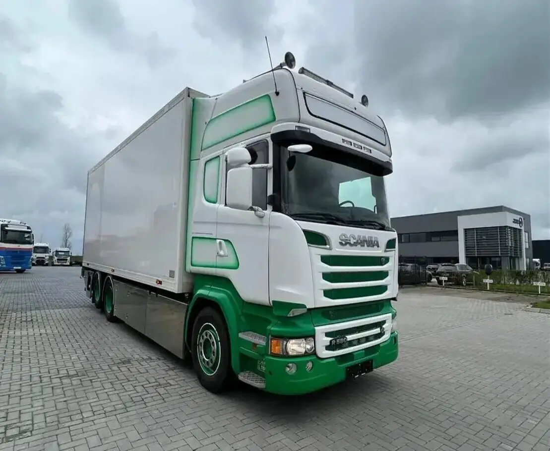Scania R580 V8 Topline 40Ton camion refrigerato/scatola isoterma/rallentatore/6x2