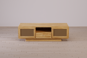 Soporte de TV de diseño minimalista de madera maciza hecho en Indonesia para comedor, muebles de sala de estar de Hotel en apartamentos - Product Image 2