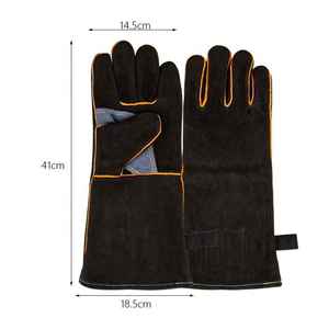 Gants de soudage en cuir de vache de qualité supérieure Équipement de sécurité industrielle résistant au feu Fonctions anti-chaleur Gants industriels bon marché - Product Image 3