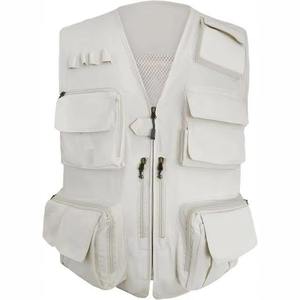 Alta cantidad Oem sin mangas hombres chaleco chaqueta utilidad Multi bolsillo algodón poliéster hombres Cargo chaleco trabajo hombres chaleco - Product Image 5