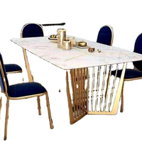 Table basse en marbre avec base en acier inoxydable pour une décoration moderne de la maison, meubles multifonctionnels pour le salon - Design élégant et luxueux