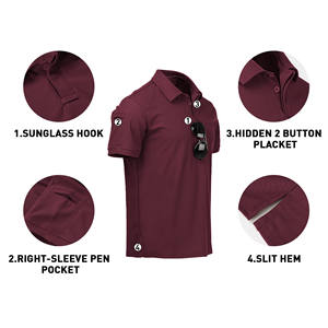 Camisetas Polo Deportivas de Algodón 100% para Hombre, Venta al Por Mayor OEM, Tallas Grandes, Manga Corta, Personalizadas con Bordado, Camiseta Polo de Golf con Estampado de Alta Calidad - Product Image 5