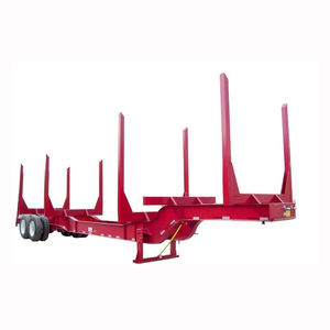 Remorque forestière à grumes avec grue grappin chargeuse pour chargement et déchargement efficaces du bois dans les zones boisées - Product Image 1