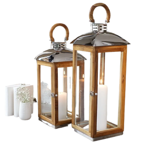 Portavelas de estilo rural para jardín, farolillos tradicionales, venta al por mayor, velas perfumadas de madera votivas para decoración de boda y sala de estar - Product Image 3