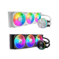 CoolerMaster P360 ARGB – Radiateur de refroidissement liquide pour boîtier d'ordinateur, compatible LGA1700 AM5, ventilateur 120x120x25mm, dissipateur thermique LED à roulement hydraulique