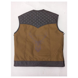 Chaleco de invierno reversible con estampado de logotipo de color personalizado para hombre, chaqueta, Chaleco de cuero sin mangas, diseño de material de poliéster cálido - Product Image 4