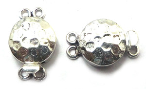 Cierre de caja redonda de múltiples hebras de 20X13X7MM, cierre de joyería chapado en oro de 18K Chapado en plata oxidada de cobre oxidado de 2 hebras B774 - Product Image 5