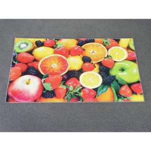 Tapis imprimé Fruits : Moderne, coloré, estival, pour cuisine, salon, avec poils doux - Product Image 1