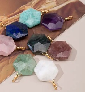 Nouvelles chaînes plaquées or en argent Sterling faites à la main pendentif en pierres précieuses Turquoise forme ronde 10MM ensemble de lunette pour ensemble de bijoux de mode - Product Image 3