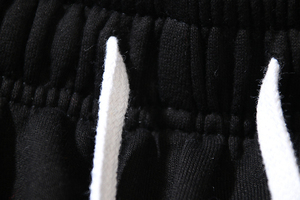 Short unisexe en coton éponge français lavé à l'acide décoration de motif de bord brut vierge en vrac personnalisé écologique look vintage pour les hommes - Product Image 5