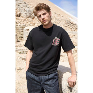 Camiseta GRIMELANGE DUKI para Hombre, Cuello Redondo, Algodón Orgánico, Estampada, Talla Grande - Product Image 1