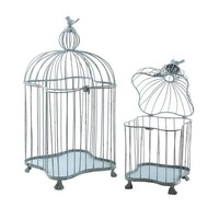 Cage à oiseaux élégante en métal faite à la main, durable, en fer, suspendue, écologique, réglable, décorative pour jardin extérieur