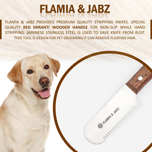 Peines para mascotas de acero inoxidable ecológicos para perros Terriers, cuchillos para pelar y cardar, herramientas de aseo hechas en madera - Product Image 2