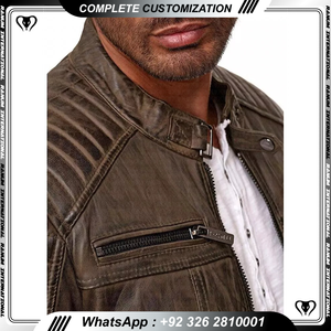 High Quality Men's Genuine Lambskin Leather Jacket - Product Image 4