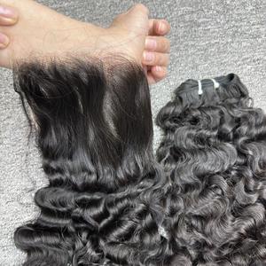 2024 vente chaude 100% extensions de cheveux bouclés birmans crus coiffures les plus tendances trame plate prix de gros livraison directe disponible - Product Image 4