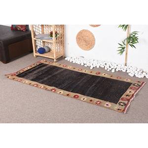 Vintage Large Area <b>Wool</b> Rug <b>Brown</b> Beige Geometric Pattern Rustic Abstract Patchwork Design Rectangle Hallway 2.9 X 6 ft Latex - Product Image 3