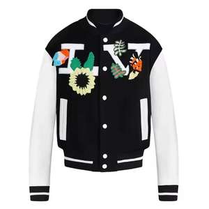 Mode tendance du fabricant professionnel veste tricotée d'hiver personnalisé Style décontracté col montant non tissé toile avant - Product Image 6