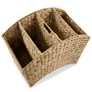 Wholesale Natural Water Hyacinth <b>Magazine</b> <b>Holder</b> Square Woven Newspaper Storage Basket Eco Friendly For Home Decor - Product Image 4