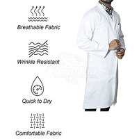 Blouse de laboratoire professionnelle pour médecin, 100% coton, écologique, séchage rapide, respirante, unisexe, uniforme de haute qualité