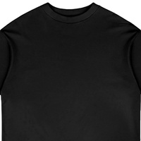 Kaos Unisex Boxy Solid 240gsm Rajutan 100% Katun Cetak Kustom Super Lembut Oversize Minimalis Anti-Kerut O-Neck Pendek