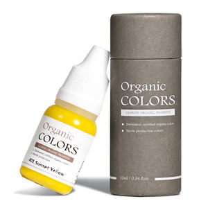 Pigments de microblading Lashmonster Ombre Color 401 Jaune coucher de soleil, encre de tatouage cosmétique semi-permanente organique pour débutants - Product Image 1