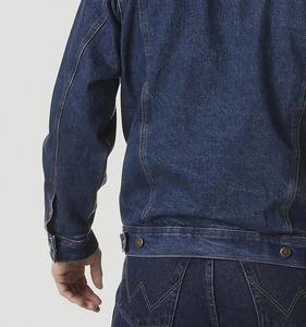 Chaqueta vaquera de calle Vintage para hombre con bordado de diamantes de imitación OEM chaqueta desgastada personalizada para hombre - Product Image 6